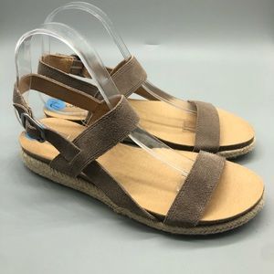 Lucky Brand espadrille sling back suede sandals